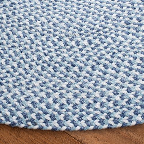 Tapis Braided 91 X 91 Cm De Transition Iliana Bleu / Bleu
