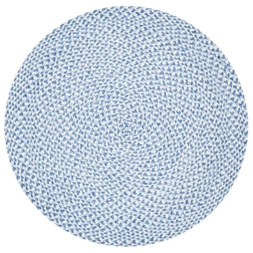 Tapis Braided 91 X 91 Cm De Transition Iliana Bleu / Bleu