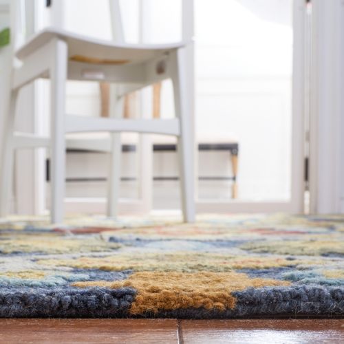 Tapis Blossom 122 X 122 Cm Traditionnel Juni Navy / Multi