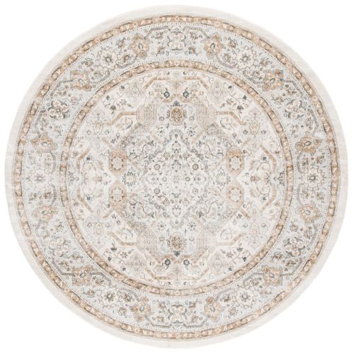 Tapis Rond Isabella 201 X 201 Cm De Transition Ileana Crème / Beige