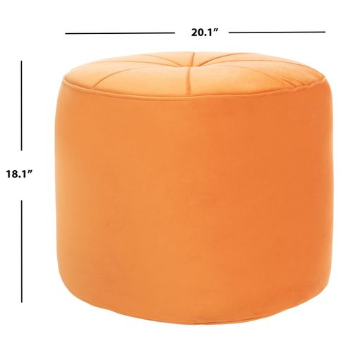 Pouf Lorine Orange Contreplaque 51 X 51 X 46 Cm