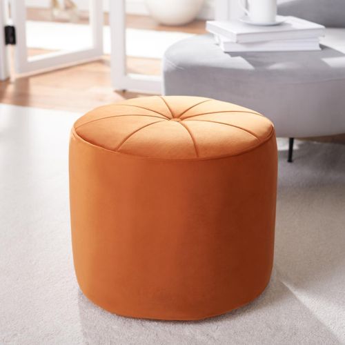 Pouf Lorine Orange Contreplaque 51 X 51 X 46 Cm