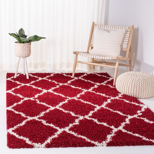 Tapis Dallas Shag 122 X 183 Cm Shag Aldo Rouge