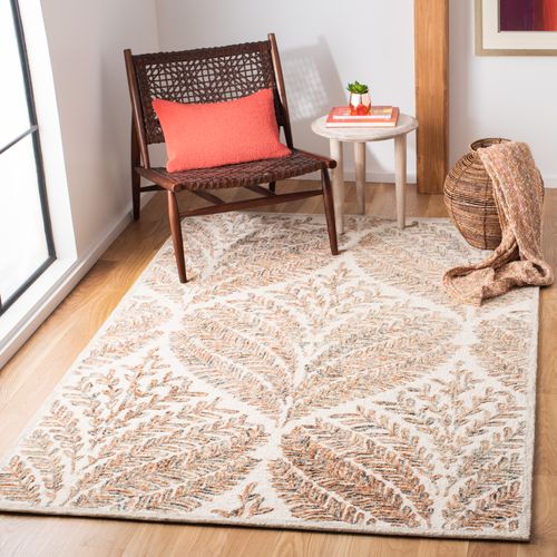 Tapis Capri 122 X 183 Cm Floral Meara Ivory / Brown