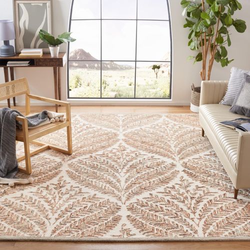 Tapis Capri 274 X 366 Cm Florale Meara Ivoire / Marron