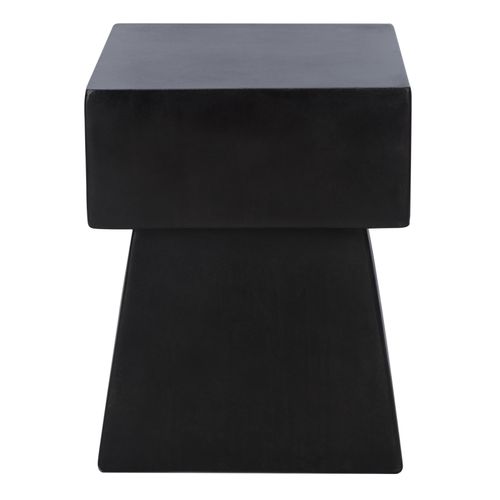 Table D'appoint Pour L'exterieur Zen Noir Beton 35 X 35 X 46 Cm