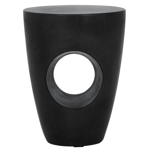 Table D'appoint Pour L'exterieur Aishi Noir Beton 36 X 36 X 45 Cm