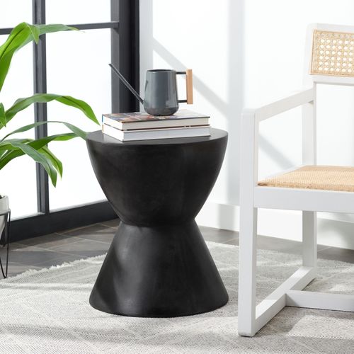 Table D'appoint Pour L'exterieur Athena Noir Beton 38 X 38 X 45 Cm