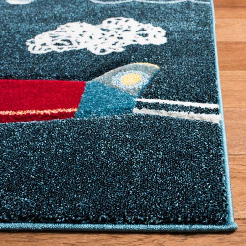 Tapis  Carousel Kids 122 X 122 Cm Contemporain Layla Marine / Ivoire