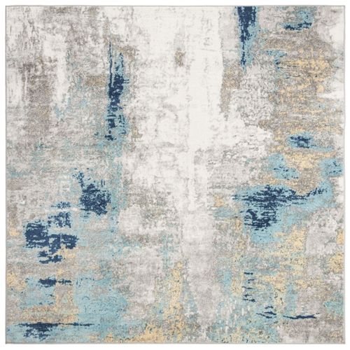 Tapis Jasper 91 X 91 Cm Contemporain Danni Gris / Or