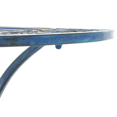 Table D'appoint Pour L'exterieur Annalise Bleu Le Fer 47 X 90 X 75 Cm