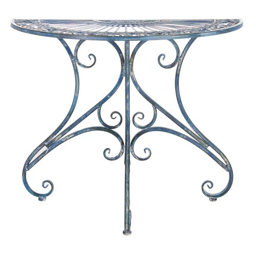 Table D'appoint Pour L'exterieur Annalise Bleu Le Fer 47 X 90 X 75 Cm
