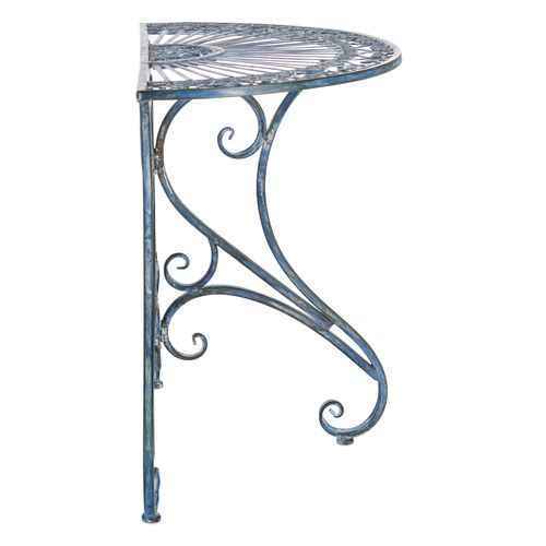 Table D'appoint Pour L'exterieur Annalise Bleu Le Fer 47 X 90 X 75 Cm