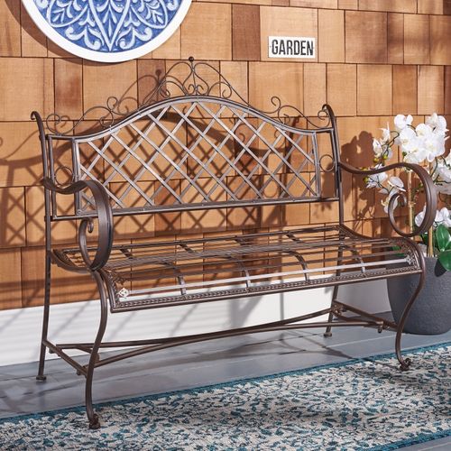 Banc Abner Marron Le Fer 50 X 116 X 100 Cm