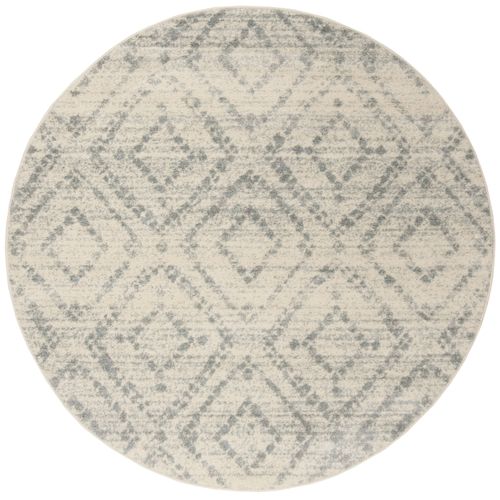 Tapis Rond Adirondack 122 X 122 Cm Moderne Murray Ivory / Light Blue