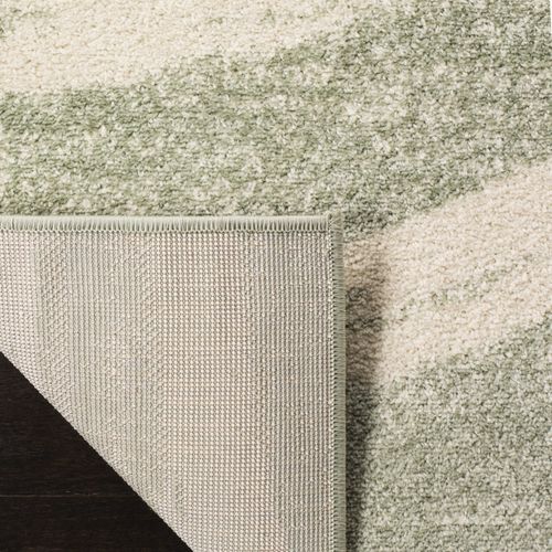 Tapis Rond Adirondack 244 X 244 Cm Vague Moderne En Détresse Leocadia Neutre / Gris
