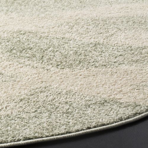 Tapis Adirondack 244 X 244 Cm Vague Moderne En Détresse Leocadia Neutre / Gris
