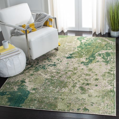 Tapis Madison 122 X 183 Cm Contemporain Alethea Vert / Ivoire