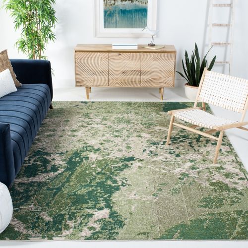 Tapis Madison 244 X 305 Cm Contemporain Alethea Vert / Ivoire