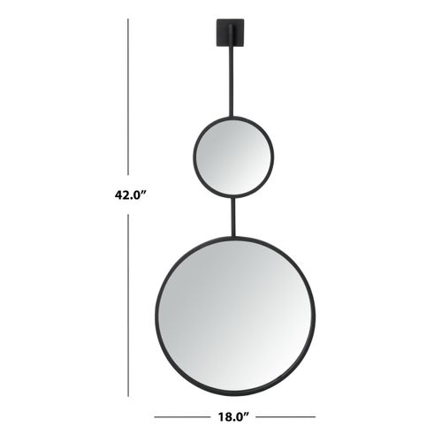 Miroir Fae Noir Fer/verre 46 X 5 X 45 Cm