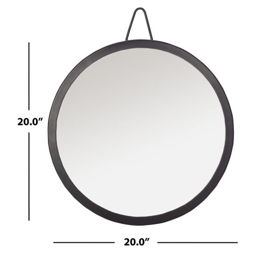 Miroir Flonnie Noir Fer/verre 51 X 4 X 51 Cm