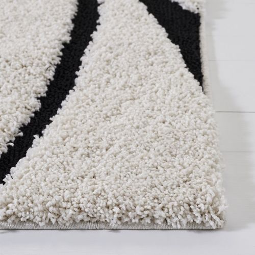 Tapis Florida Shag 201 X 201 Cm Shag Naples Ivory / Black