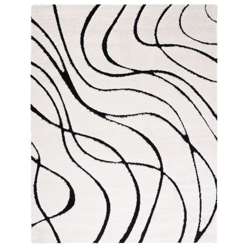 Tapis Florida Shag 236 X 305 Cm Shag Naples Ivory / Black