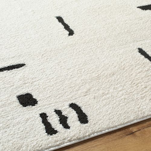 Tapis Scandinave Moderne Ivoire/noir 200x275 Cm Rita