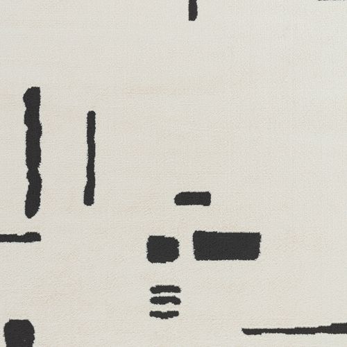 Tapis Scandinave Moderne Ivoire/noir 200x275 Cm Rita