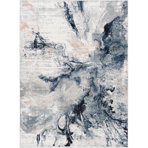 Tapis Abstrait Moderne Bleu/gris 200x275 Cm Emma