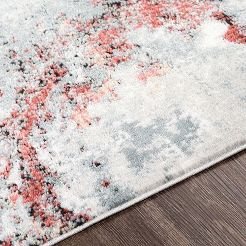 Tapis Abstrait Moderne Gris/rouge 160x220 Cm Emma
