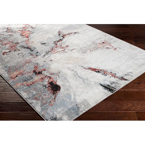 Tapis Abstrait Moderne Gris/rouge 160x220 Cm Emma
