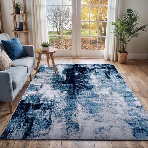 Tapis Abstrait Moderne Bleu/gris 160x220 Cm Giulia