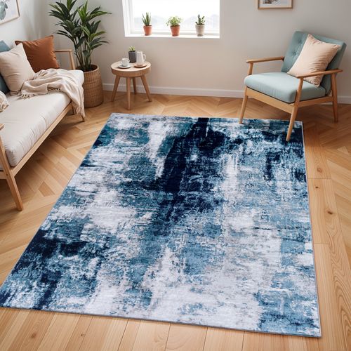 Tapis Abstrait Moderne Bleu/gris 160x220 Cm Giulia