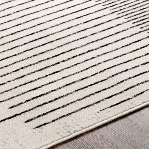 Tapis De Couloir Scandinave Moderne Blanc/noir 80x220 Cm Enso