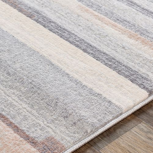 Tapis Couloir Scandinave Moderne Blanc/marron 80x220 Cm Olivia