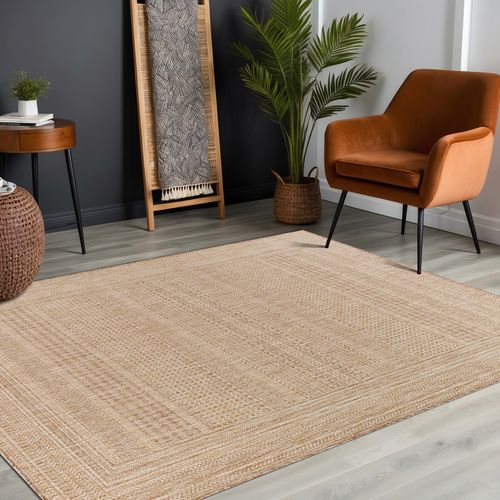 Tapis D'extérieur/intérieur Aspect Jute Beige/ivoire 200x275 Cm Sierra