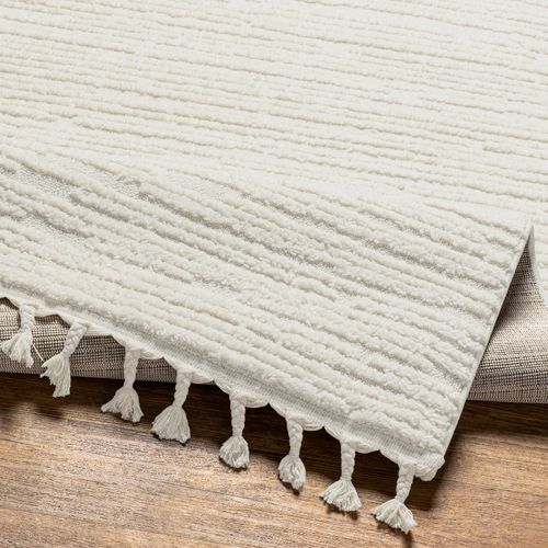 Tapis Scandinave Bohème Gris Clair/ivoire 160x213 Cm Tatum