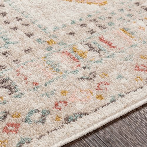 Tapis De Couloir Scandinave Bohème Multicolore/rose 80x220 Cm Evelyn