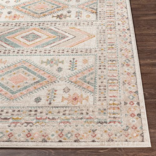 Tapis De Couloir Scandinave Bohème Multicolore/rose 80x220 Cm Evelyn