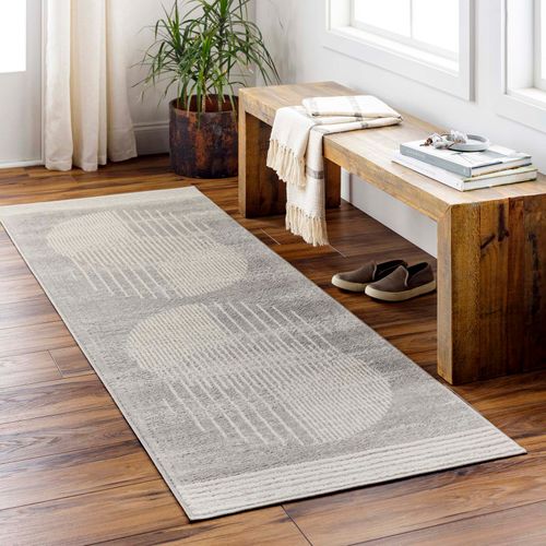 Tapis De Couloir Scandinave Moderne Gris/beige 80x220 Cm Enso2