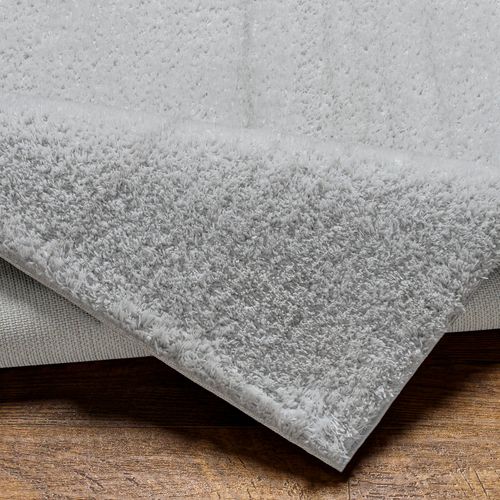 Tapis Shaggy Uni Gris Clair 200x275 Cm Claire