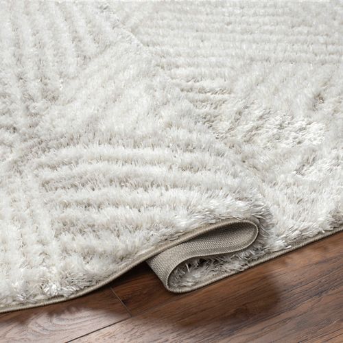 Tapis Shaggy Moderne Ivoire/beige 200x275 Cm Allie