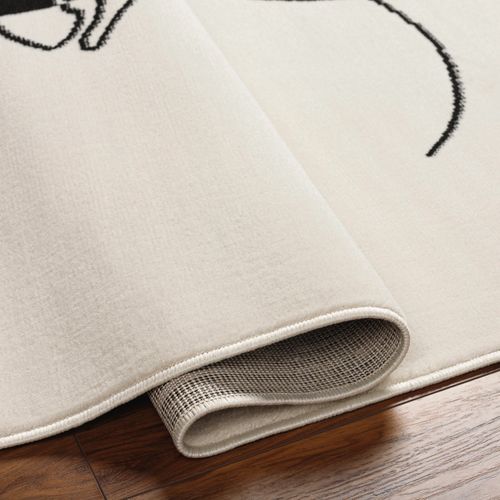 Tapis Scandinave Bohème Blanc/noir 152x213 Cm Francesca