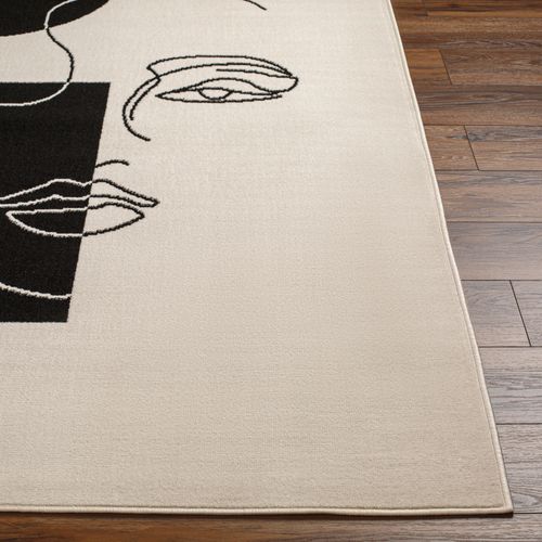Tapis Scandinave Bohème Blanc/noir 152x213 Cm Francesca