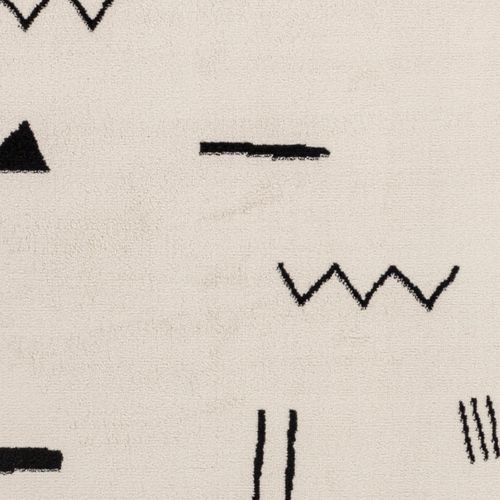 Tapis Scandinave Moderne Blanc/noir 152x213 Cm Biebe