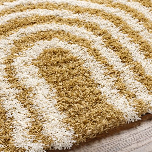 Tapis Shaggy Scandinave Camel/ivoire 160x220 Cm Christina
