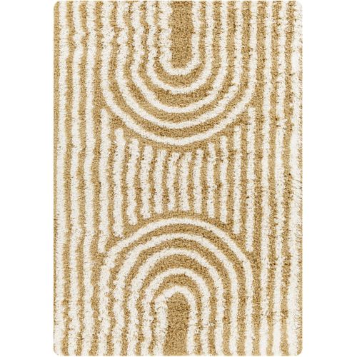 Tapis Shaggy Scandinave Camel/ivoire 160x220 Cm Christina