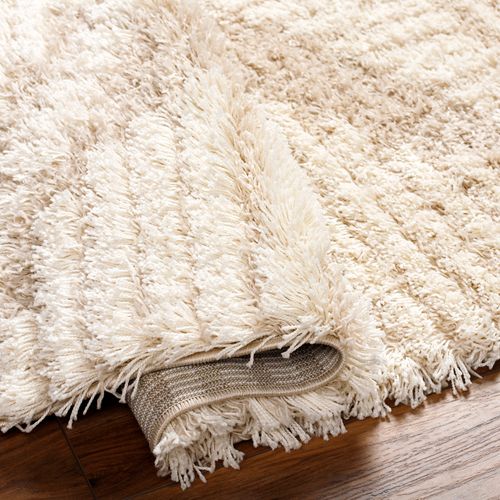 Tapis Shaggy Bohème Blanc/beige 160x220 Cm Nuria