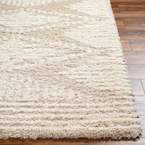 Tapis Shaggy Bohème Blanc/beige 160x220 Cm Nuria